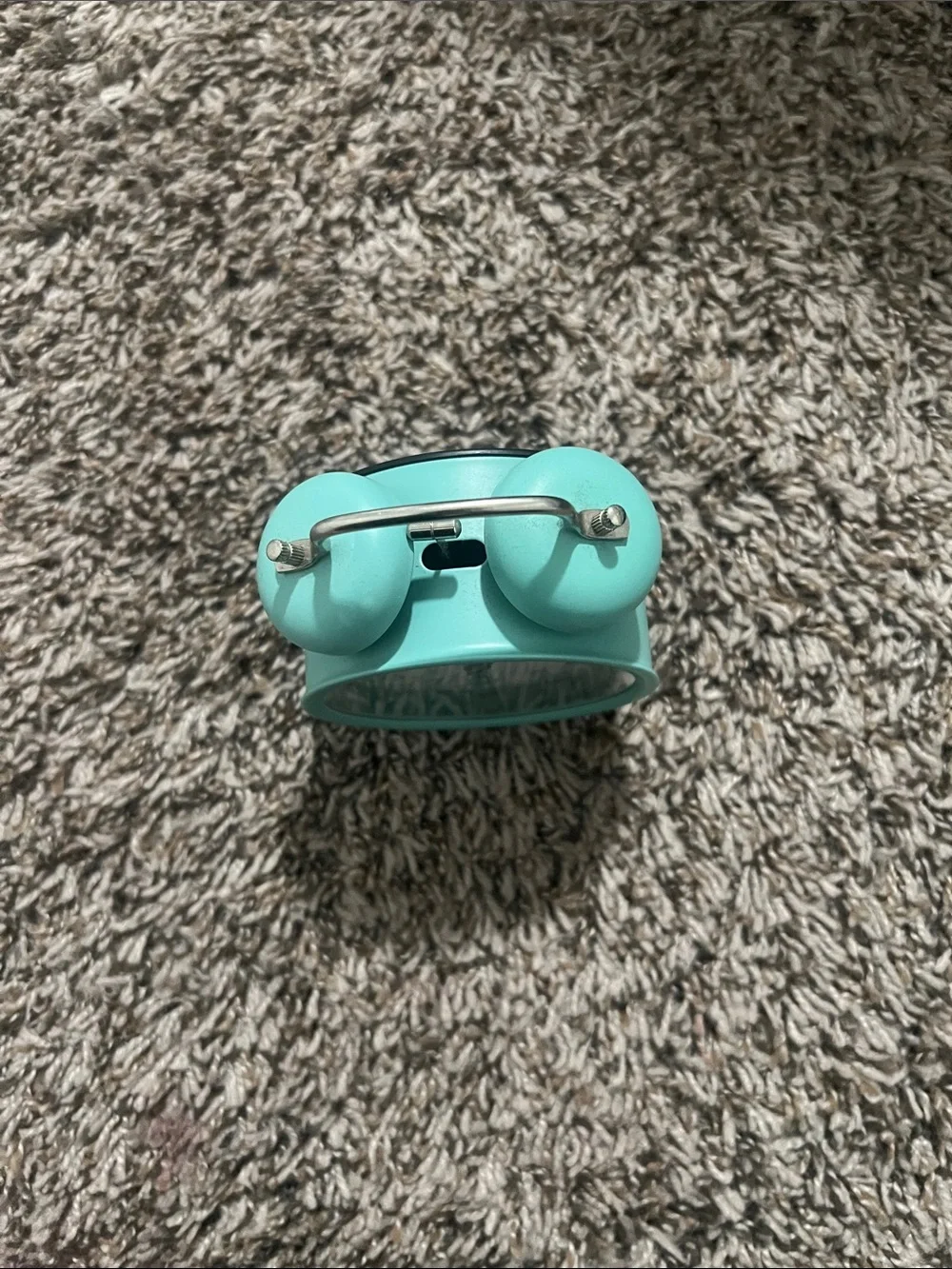 Mint Green Retro Twin Bell Alarm Clock - Unbranded